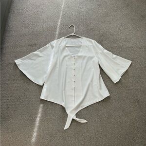 White button up blouse